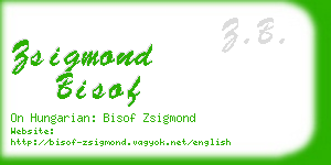 zsigmond bisof business card